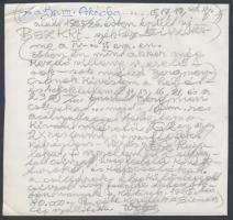 cca 1960 Tiszavölgyi József: a BSZK Rt. székház díszterme felújítás után, hátoldalán történeti össze...