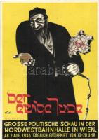 Der ewige Jude, Political Expo in Vienna 1938, Judaica, Anti-Bolshevik propaganda, artist signed, So.Stpl s: H. Stalüter