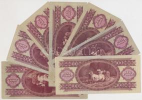 1947-1975. 100Ft (7x) csak klf évszámmal T:II,III