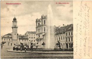 Besztercebánya, IV. Béla király tér, Strelinger Jakab és Lőwy Ferenc üzlete / square, shops (fl)