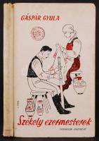 Gáspár Gyula: Székely ezermesterek. Bp., 1944. Franklin-T. 96 l. 16 kétoldalas t. (képek) számos szövegközti rajzzal. Kiadói, rajzos, kartonált kötésben, amely Török munkája. Gerincén kis hiba