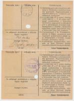 1946. 10.000AP nem kamatozó Pénztárjegy, "Másra Át Nem Ruházható" és "Gyula 946. JUN....