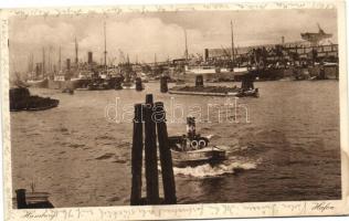 Hamburg, port, Nartha, steamships