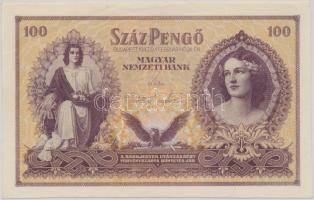 1943. 100P "Szálasi-kiadás" sor -és sorozatszám nélkül T:II-