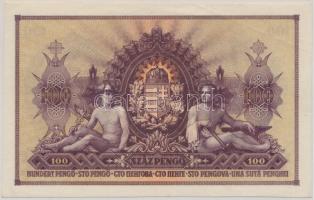 1943. 100P "Szálasi-kiadás" sor -és sorozatszám nélkül T:II-