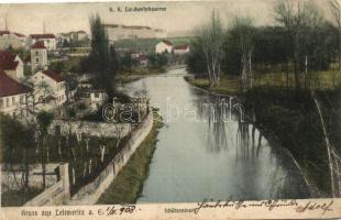 Litomerice, Leitmeritz; K.k. Landwehrkaserne /  barrack (fa)