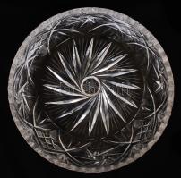 Ólomkristály tálak (2db), csiszoltak, hibátlanok, d:20 és 24 cm