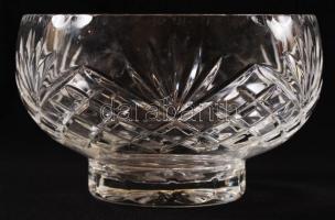 Kristály kaspók (2db), csiszoltak, hibátlanok, d:16 és 21 cm, m:9,5 és 11,5