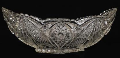 Kristály váza és tál (2db), hibátlanok, m:10 és 12 cm, 17×31 cm, d:17 cm