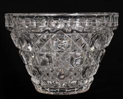 Kristály váza és tál (2db), hibátlanok, m:10 és 12 cm, 17×31 cm, d:17 cm