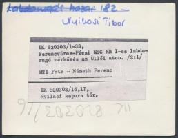 1982 Németh Ferenc (MTI): Nyilasi Tibor kapura tör a Ferencváros – Pécs MSC NB-I-es mérkőz...