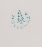 Kézzel festett, áttört régi Hollóházi bonbonniere, apró lepattanással, 17x11 cm