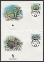 1987 WWF halak sor Mi 1010-1013 4 FDC