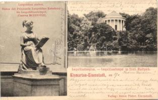 Kismarton, Eisenstadt; Leopoldina szobor, Leopoldina templom / statue, church, Anton Pinter (small tear)