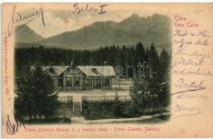 1899 Tátralomnic, vasútállomás, Lomnici csúcs / railway station, mountain peak