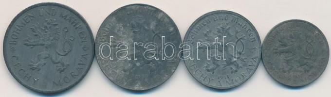 Német 3. Birodalom/Cseh-Morva Protektorátus 1941. 20h + 50h + 1K + 1942. 10h T:2-,3
German Third Rei...