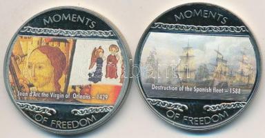 Libéria 2004. 10$ "Szabadság pillanatai - A spanyol armada pusztulása 1588." + "Jean ...
