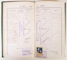 1917 Bölcsészettudományi leckekönyv hölgy részére benne híres professzorok aláírásaival (Cholnoky, Szádeczky, Márki,)