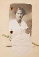 1917 Bölcsészettudományi leckekönyv hölgy részére benne híres professzorok aláírásaival (Cholnoky, S...