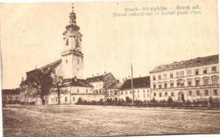 Királyhida, Bruckneudorf; József császár tér / square, church (EK)