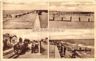 St Mary's Bay, beach, locomotive (fa)