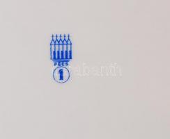 Zsolnay tányér készlet, matricás, jelzett, hibátlan, összesen:18 db