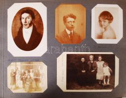 cca 1900-1910 Temesvár, Balaton nyaralások, strand jelenetek, összesen kb 80 db fotó albumlapokon / ...