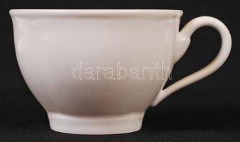 Villeroy & Boch 6 db fehér mázas teás csésze és egy kiöntő, jelzett, hibátlan