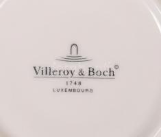Villeroy & Boch 6 db fehér mázas teás csésze és egy kiöntő, jelzett, hibátlan