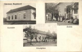 Majdán, Gazdakör, Áruház, Községháza / shop, town hall