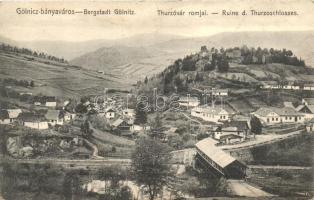 Gölnic-bányaváros, Thurzó-vár romjai; Feitzinger Ede No. 729. / mine area, castle ruins