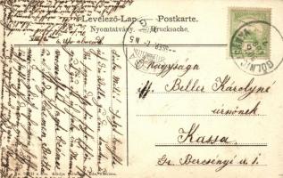 Gölnic-bányaváros, Thurzó-vár romjai; Feitzinger Ede No. 729. / mine area, castle ruins