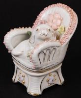 2 db porcelán kutyusos figura, hibátlan, jelzés nélkül