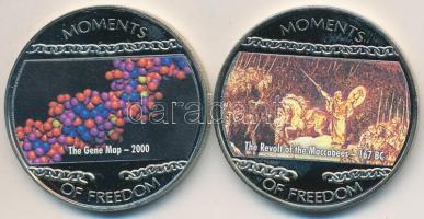 Libéria 2004. 10$ "Szabadság pillanatai - A makkabeusok felkelése i.e. 167." + "A gén...
