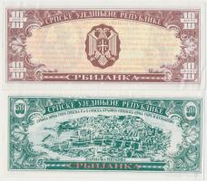 Szerbia 1991-1992. 10S-50S fantáziapénz T:I-,II (hajtatlanok)
Serbia 1991. 10 Srbijanka - 50 Srbijan...