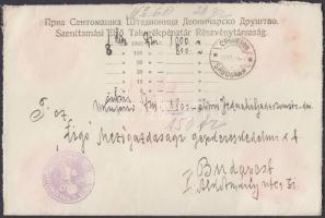 Pénzeslevél Budapestre, Insured letter to Budapest