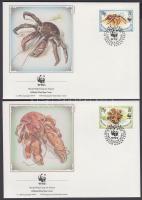 WWF Rák sor 4 FDC WWF Crab set on 4 FDC