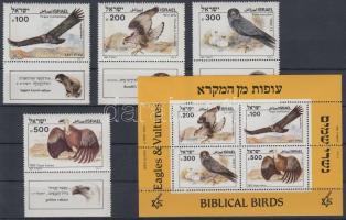 Bibliai madarak tabos sor + blokk, Biblical birds set with tab + block