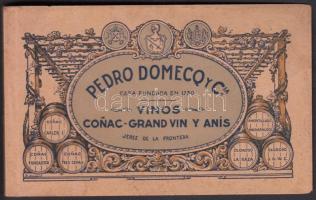 Jerez de la Frontera, Pedro Domecq, Vinos, Conac, Grand Vin y Anis, postcard booklet with 20 postcards, separated perforation