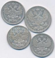 Oroszország 1906-1908. 15k Ag (3x) + 20k Ag (1x) T:2
Russia 1906-1908. 15 Kopeks Ag (3x) + 20 Kopeks...