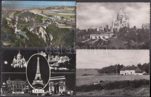 188 db MODERN főként fekete-fehér külföldi városképes lap; francia/ 188 modern mostly black and white foreign town-view postcards; French