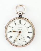 John Forrest ezüst (Ag.) zsebóra, számlapon "Chronometer marker to the admirality" felirattal, másodpercmutatós, jelzett, működőképes, jó állapotban,  felhúzó kulccsal, sorszámozott (0852)/ John Forrest Silver Fusee Pocket Watch: marked inside Chronometer Maker to the Admiralty-London-EC and No.0852.