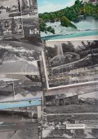 Kb. 250 db MODERN főleg fekete-fehér külföldi városképes lap; svájci / Approx 250 modern mostly blac...