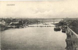 Hrodna, Grodno; Most zelazny / view with railroad bridge