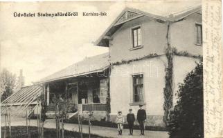 Stubnyafürdő, Kertész lak, kiadja Kohn Ede / villa