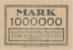 Német Birodalom / Weimari Köztársaság / Drezda 1923. 1.000.000M T:III
Germany / Weimar Republic / Dr...