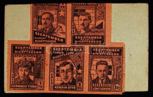 cca 1930 Uruguayi Magyar Egyesület igazolvány tagsági bélyegekkel és Szeptember Elsejei Bizottség mu...