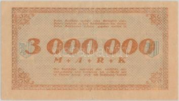 Német Birodalom / Weimari Köztársaság / Drezda 1923. 3.000.000M T:III
Germany / Weimar Republic / Dr...
