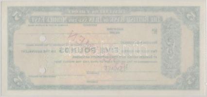 Nagy-Britannia DN "Iráni és Közel-Keleti Brit Bank" 5Ł "SPECIMEN" utazási csekk ...