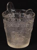 Üveg szőlőmosó pohár, d:12 cm, m:12 cm